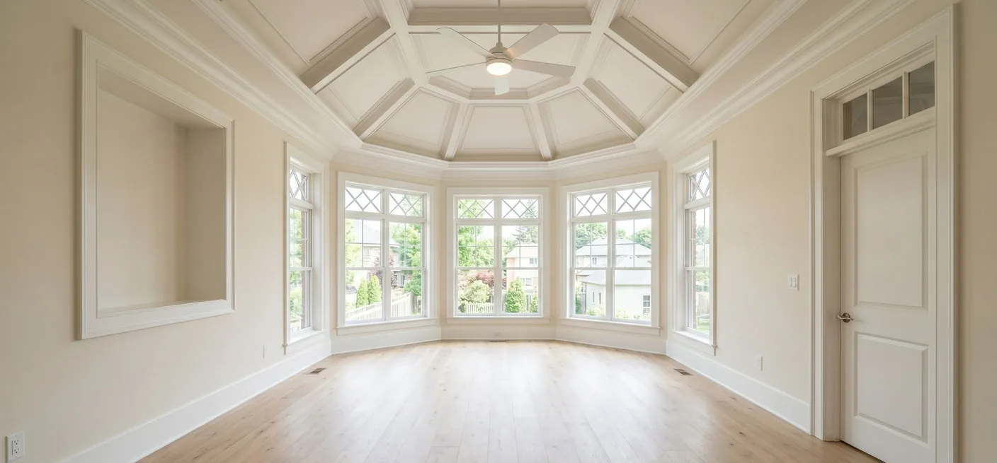 Original photo of the dining room before AI staging