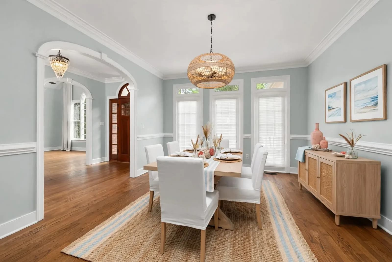Coastal style on our sample room