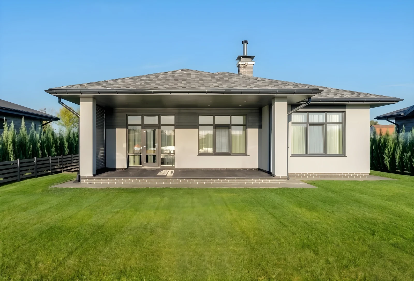 Backyard before AI virtual staging