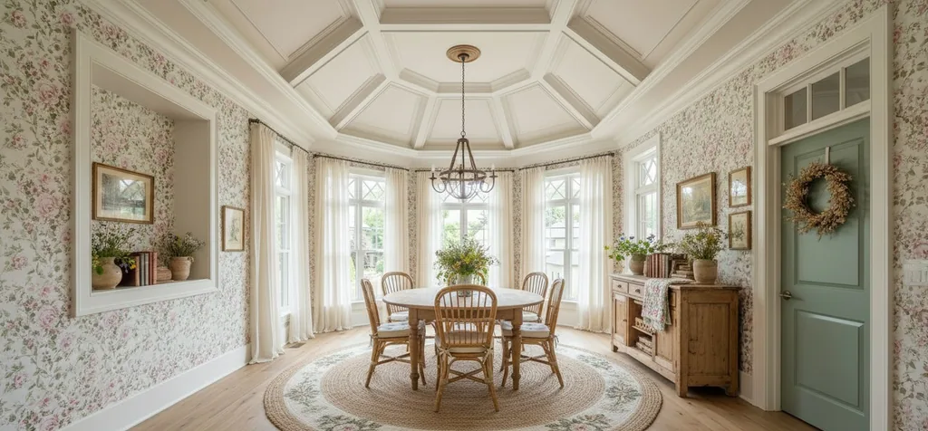 Cottagecore dining room — AI virtual staging
