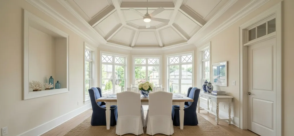 Hamptons dining room — AI virtual staging
