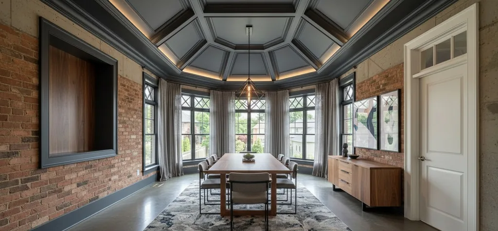 Urban Loft dining room — AI virtual staging