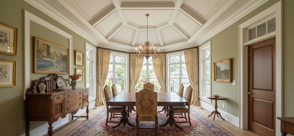 Vintage dining room — AI virtual staging